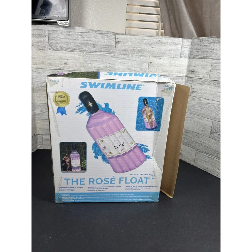 Pool Float Swimline The Rose Bottle‎ Shaped Float New In Sealed Box NEW
